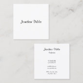 Moderne Kalligraphie-Skriptnamenvorlage Quadratische Visitenkarte (Vorne/Hinten)