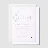 Moderne Kalligraphie-Skriptüberlagerung Pergament Einladungen (Versetzt)