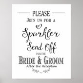 Moderne Kalligraphie Sparkler druckt ab Poster (Vorne)