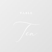 Moderne Kalligraphie-Tabelle 10 Tischnummer Fensteraufkleber (Blatt)