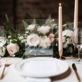 Moderne Kalligraphie Tabelle 1 Tischnummer Fensteraufkleber