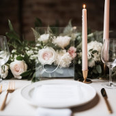 Moderne Kalligraphie-Tabelle 6 Tischnummer Fensteraufkleber