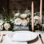 Moderne Kalligraphie Tabelle Vier Tischnummer Fensteraufkleber