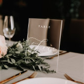 Moderne Kalligraphie Tabelle Vier Tischnummer Fensteraufkleber