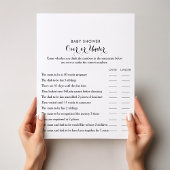 Moderne Kalligraphie über oder unter Babydusche