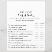 Moderne Kalligraphie über oder unter Babydusche (Vorderseite)