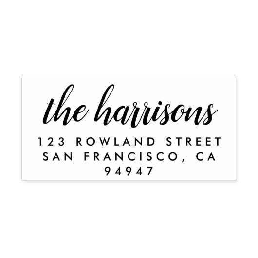 Moderne Kalligraphie Übergröße Name Rücksendeadres Permastempel (Design)