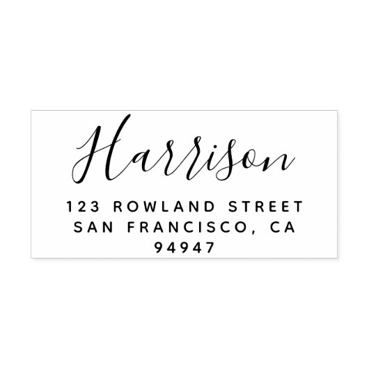 Moderne Kalligraphie Übergröße Name Rücksendeadres Permastempel (Design)