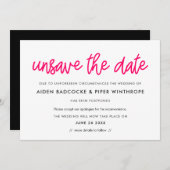 Moderne Kalligraphie Unsave the date wedcard Einladung (Vorne/Hinten)