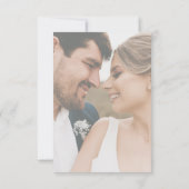 moderne Kalligraphie verblasste Hochzeit 2 Fotos Einladung (Rückseite)