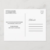 Moderne Kalligraphie Verheiratet und Merry Wedding Postkarte (Rückseite)