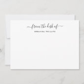 Moderne Kalligraphie vom Schreibtisch der Mitteilungskarte (Vorderseite)