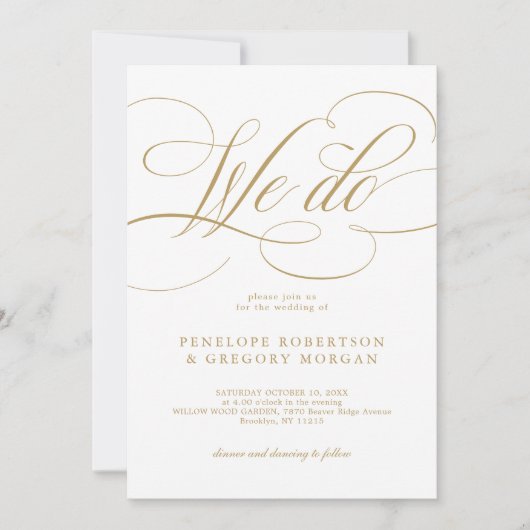 Moderne Kalligraphie Wir machen eine Hochzeit mit Einladung