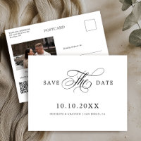 Moderne Kalligraphie zeitlos schwarz Save the Date