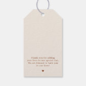 Moderne Kalligraphie Zeitlos Terracotta Hochzeit Geschenkanhänger (Rückseite)