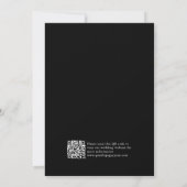 Moderne Kalligraphie zeitlose Black QR Code Hochze Save The Date (Rückseite)