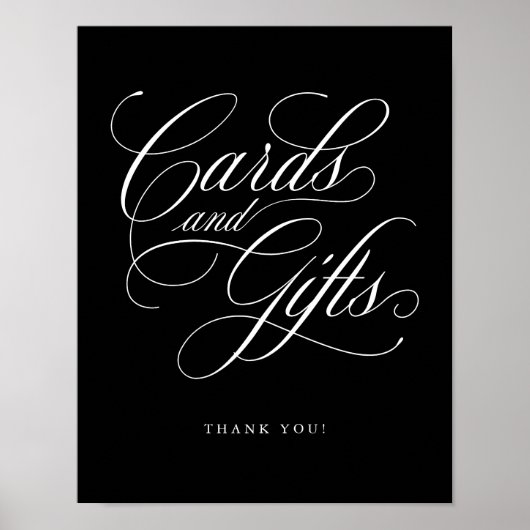 Moderne Kalligraphie zeitlose Karten und Geschenke Poster (Vorne)