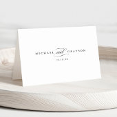 Moderne Kalligraphie zeitlose Platzkarte von Gast  Tischnummer