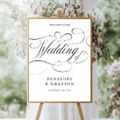 Moderne Kalligraphie zeitlose Schwarze Hochzeit Wi Poster