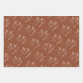 Moderne Kalligraphie zeitlose Terrakotta Hochzeit Geschenkpapier Set (Vorderseite)