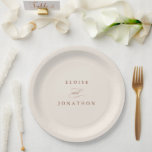 Moderne Kalligraphie zeitlose Terrakotta Hochzeit Pappteller<br><div class="desc">Eine zeitlose und elegante Hochzeitsplatte aus Terrakotta mit raffinierter Kalligraphie auf klassischem Hintergrund,  perfekt für eine formale und anspruchsvolle Hochzeitsfeier. Für die Anpassung oder weitere Produkte mit diesem Design,  bitte kontaktieren Sie mich.</div>