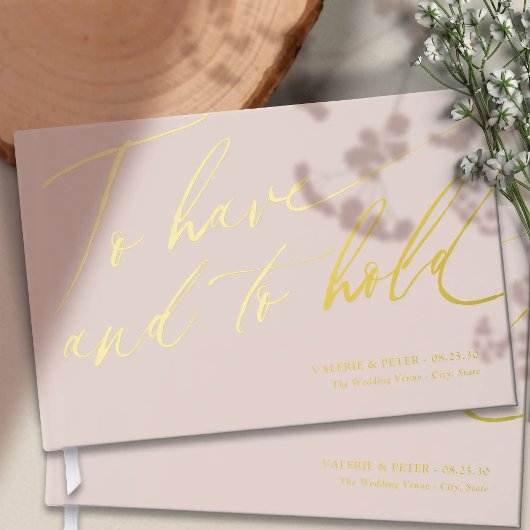 Moderne Kalligraphie zu haben und zu halten Hochze Gästebuch