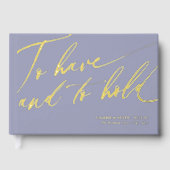 Moderne Kalligraphie zu haben und zu halten Hochze Gästebuch (Vorderseite)