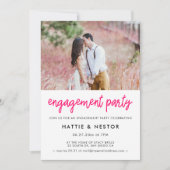 Moderne Kalligraphiebindungspartei Foto Einladung (Vorderseite)