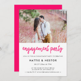 Moderne Kalligraphiebindungspartei Foto Einladung