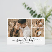 Moderne Kalligraphiefotografie Save the Date (Stehend Vorderseite)