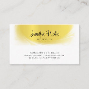 Moderne kalligraphierte trendy Gold Look Luxury El Visitenkarte