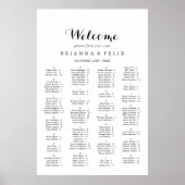 Moderne kalligraphische Alphabetisierungstabelle Poster (Vorne)