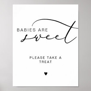 Moderne kalligraphische Babys sind eine süße Babyd Poster