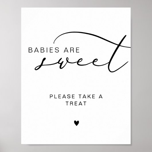 Moderne kalligraphische Babys sind eine süße Babyd Poster (Vorne)