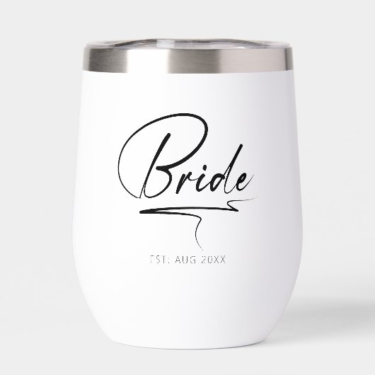 Moderne kalligraphische Bride Black ID1025 (Rückseite)