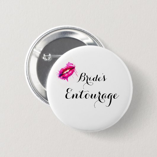 Moderne kalligraphische Brides Entourage Button (Vorne & Hinten)