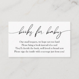 Moderne kalligraphische Bücher für Babyanfragen Begleitkarte