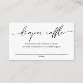 Moderne kalligraphische Diaper-Umschließungskarte Begleitkarte (Vorderseite)