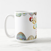 Moderne kalligraphische Egg-stra Cool Ostern Extra Kaffeetasse (Links)