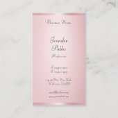 Moderne, kalligraphische, elegante Rose - Goldvorl Visitenkarte (Rückseite)