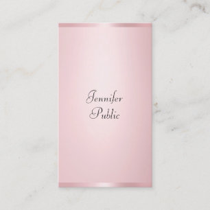 Moderne, kalligraphische, elegante Rose - Goldvorl Visitenkarte