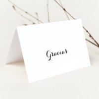 Moderne kalligraphische Faltkarte für Hochzeitskor