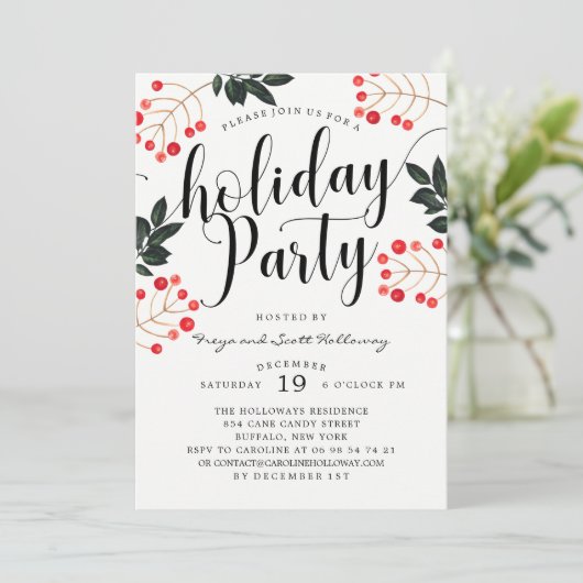 Moderne kalligraphische Feier Einladung (Stehend Vorderseite)