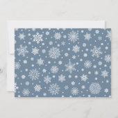 Moderne kalligraphische Foto Collage Blue Christma Karte (Rückseite)