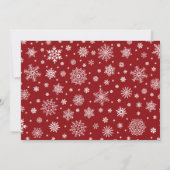 Moderne kalligraphische Foto Collage Red Christmas Karte (Rückseite)