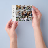 Moderne kalligraphische Foto Hochzeit Vielen Dank Flyer (Gruppe)