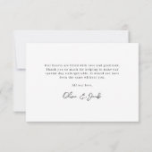 Moderne kalligraphische Fotocollage Dankeskarte (Rückseite)