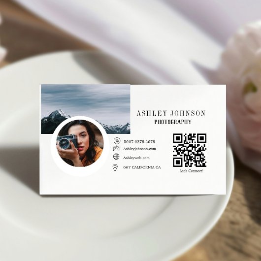 Moderne kalligraphische Fotografie Visitenkarte