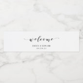 Moderne kalligraphische Gastgeschenk Hochzeit Will Wasserflaschenetikett (Einzelnes Label)