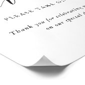 Moderne kalligraphische Gastgeschenke Hochzeiten s Poster (Ecke)